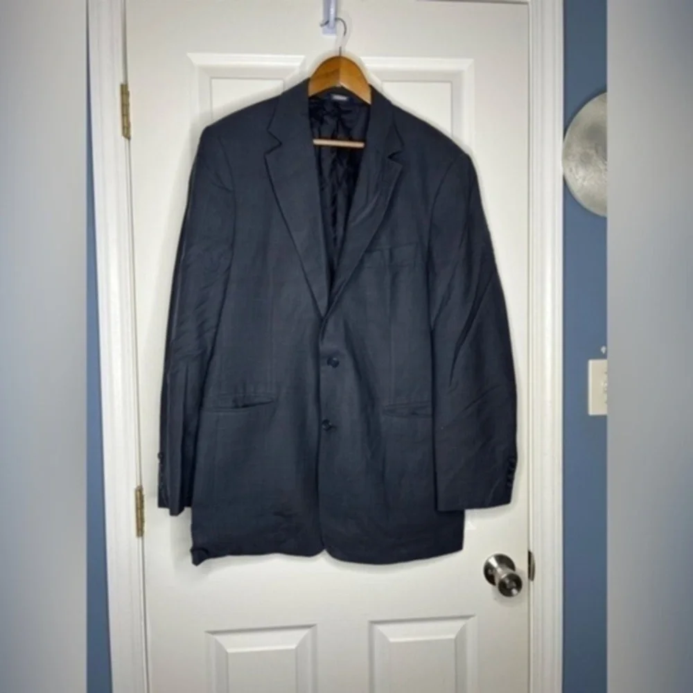 Brooks Brothers 346 Mens 42L Blue Plaid Wool Suit Jacket Blazer Sport Coat 42 L